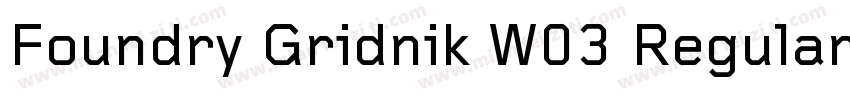 Foundry Gridnik W03 Regular字体转换